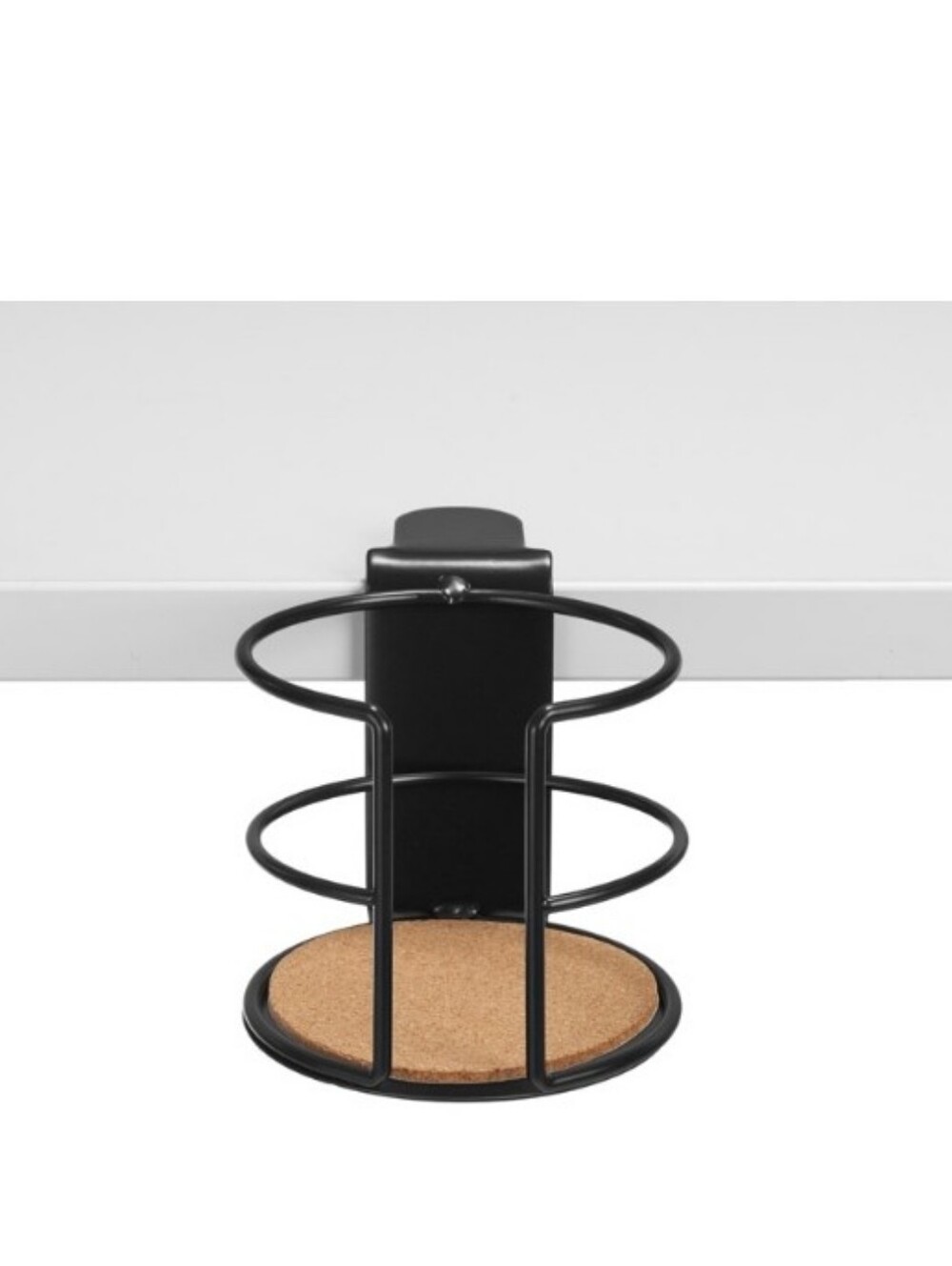Clamp-On Cup Holder by UPLIFT Desk with Cork Base BLK